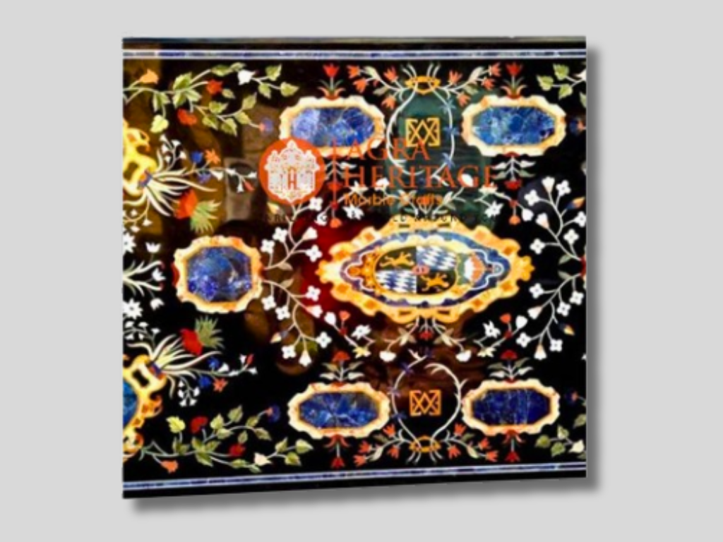 Pietra Dura Marble Top Dining Center Inlay Table Top